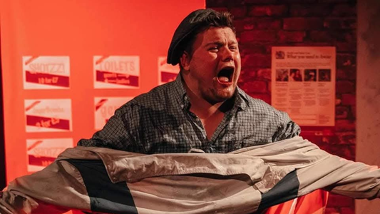 Tom Stocks The Chubby Northener performing on stage